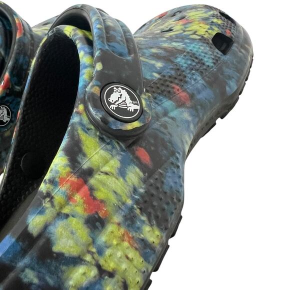 Crocs Classic Tie Dye Graphic Unisex Clog Sandals Women Size 9 - Picture 5 of 10